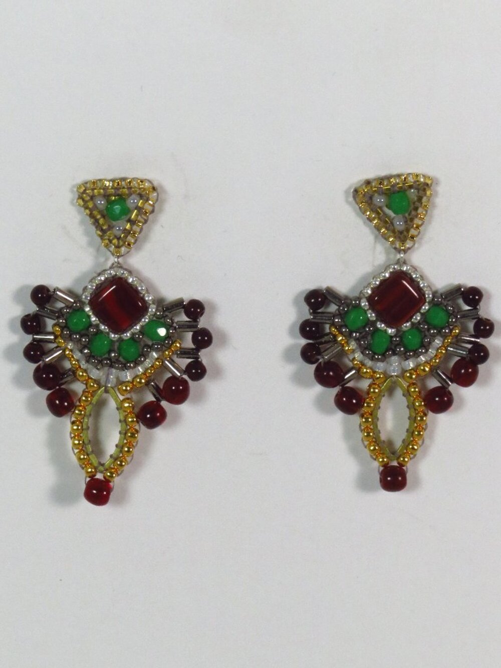 Small beaded earrings handmade